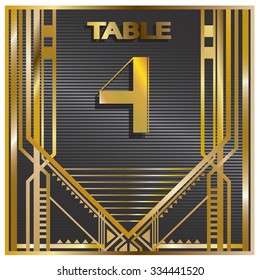 Vector illustration of a postcard, table number, invitation or other design template