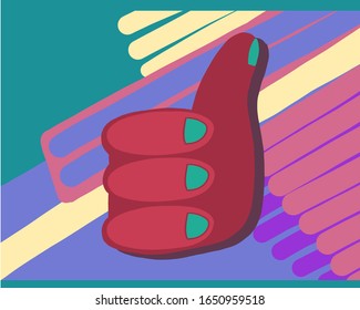 vector illustration poster approval, like, class. Super quality of your product or service. Poster for advertising