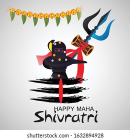 Vector Illustration Of Poster Or Banner Background for Happy Maha Shivaratri.