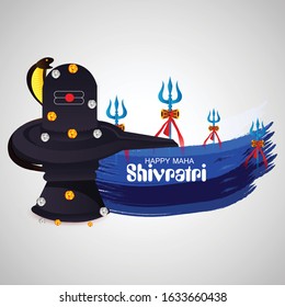 Vector Illustration Of Poster Or Banner Background for Happy Maha Shivaratri.