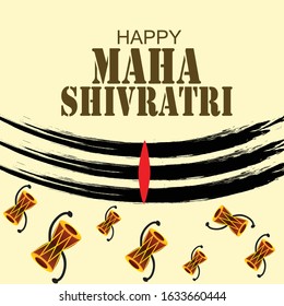 Vector Illustration Of Poster Or Banner Background for Happy Maha Shivaratri.