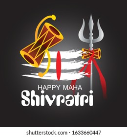 Vector Illustration Of Poster Or Banner Background for Happy Maha Shivaratri.