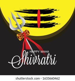 Vector Illustration Of Poster Or Banner Background for Happy Maha Shivaratri.