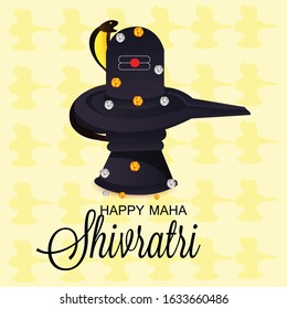 Vector Illustration Of Poster Or Banner Background for Happy Maha Shivaratri.