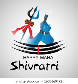 Vector Illustration Of Poster Or Banner Background for Happy Maha Shivaratri.