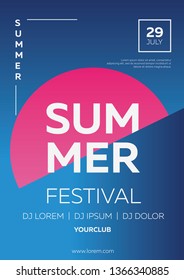 Vector illustration, poster, banner, flyer, inspired by the disco music of the 80s, 3d background, neon, summer party at sunset. Night club, beach