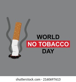 Vector illustration, poster or banner or icon for world no tobacco day.