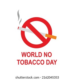 Ilustración vectorial, afiche o banner o icono para el mundo en el día del tabaco.