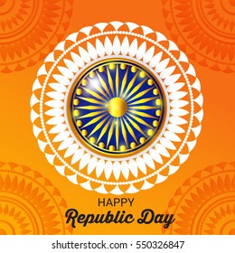 Vector illustration of a poster or banner for indian republic day.
