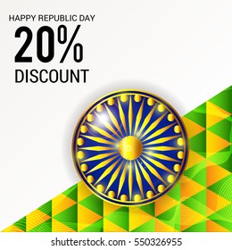 Vector illustration of a poster or banner for indian republic day.