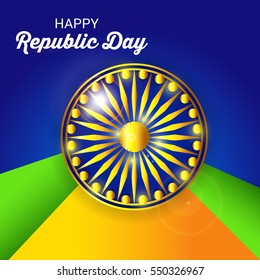 Vector illustration of a poster or banner for indian republic day.