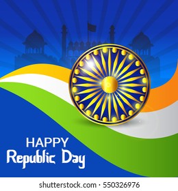Vector illustration of a poster or banner for indian republic day.