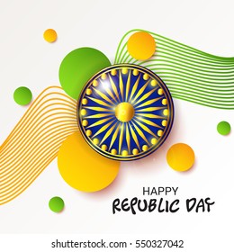 Vector illustration of a poster or banner for indian republic day.