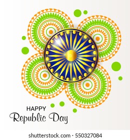 Vector illustration of a poster or banner for indian republic day.