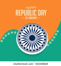 Vector illustration of a poster or banner for indian republic day.