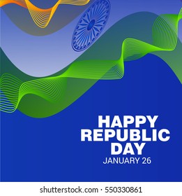 Vector illustration of a poster or banner for indian republic day.