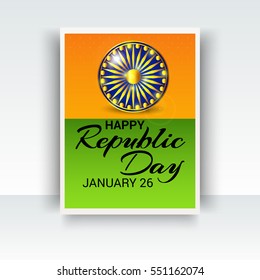 Vector illustration of a poster or banner for indian republic day.