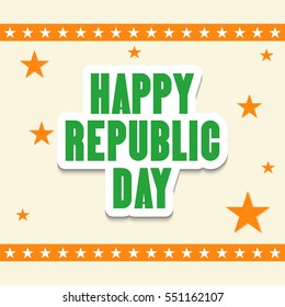 Vector illustration of a poster or banner for indian republic day.