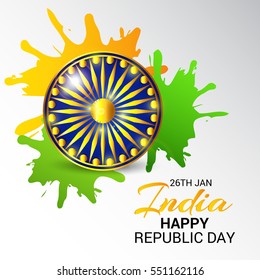 Vector illustration of a poster or banner for indian republic day.