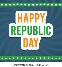 Vector illustration of a poster or banner for indian republic day.