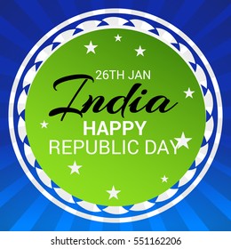 Vector illustration of a poster or banner for indian republic day.
