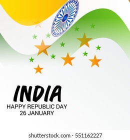 Vector illustration of a poster or banner for indian republic day.