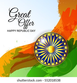 Vector illustration of a poster or banner for indian republic day.