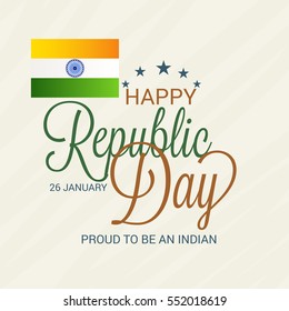 Vector illustration of a poster or banner for indian republic day.