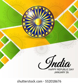 Vector illustration of a poster or banner for indian republic day.