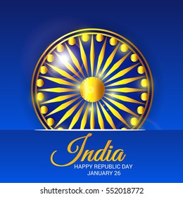 Vector illustration of a poster or banner for indian republic day.