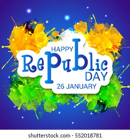 Vector illustration of a poster or banner for indian republic day.