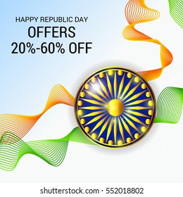 Vector illustration of a poster or banner for indian republic day.