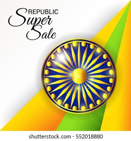Vector illustration of a poster or banner for indian republic day.