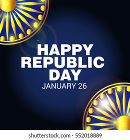Vector illustration of a poster or banner for indian republic day.