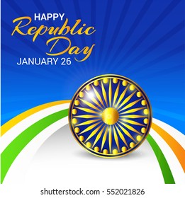 Vector illustration of a poster or banner for indian republic day.