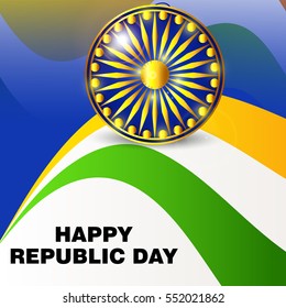 Vector illustration of a poster or banner for indian republic day.