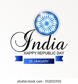 Vector illustration of a poster or banner for indian republic day.