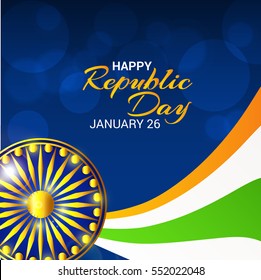 Vector illustration of a poster or banner for indian republic day.