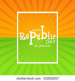 Vector illustration of a poster or banner for indian republic day.