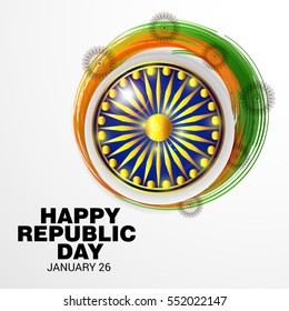 Vector illustration of a poster or banner for indian republic day.