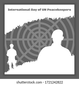 Vector illustration, poster or banner for International Day of UN Peacekeepers