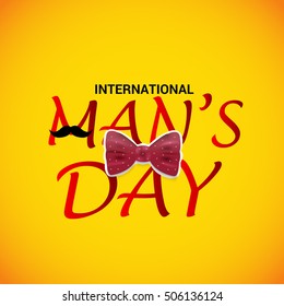 Vector illustration of a Poster or Banner For International Man's Day.