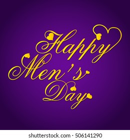 Vector illustration of a Poster or Banner For International Man's Day.