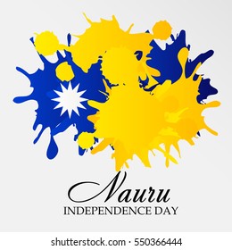 Vector illustration of a Poster or Banner for Nauru independence day.