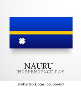 Vector illustration of a Poster or Banner for Nauru independence day.