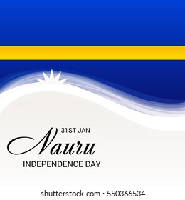 Vector illustration of a Poster or Banner for Nauru independence day.