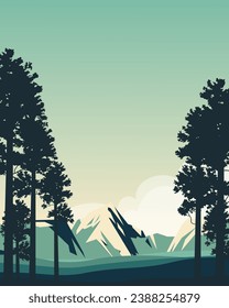 Vector illustration. Poster, banner, postcard. Travel, tourism, adventure.