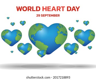 Ilustración vectorial, afiche o cartel para el fondo del Día Mundial del Corazón. Ilustración creativa del día mundial del corazón.