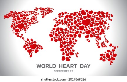 Vector Illustration, Poster Or Banner  for World Heart Day Background. Creative illustration concept of world heart day.
