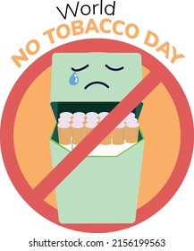 Cartel o cartel de ilustración vectorial para el día mundial del tabaco